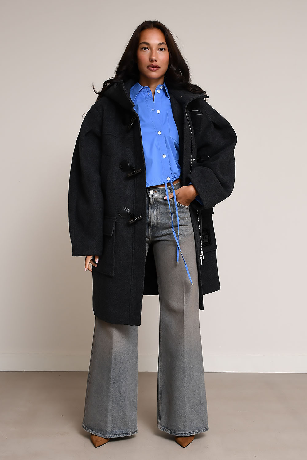 Peacoat wool long coat - Mayke