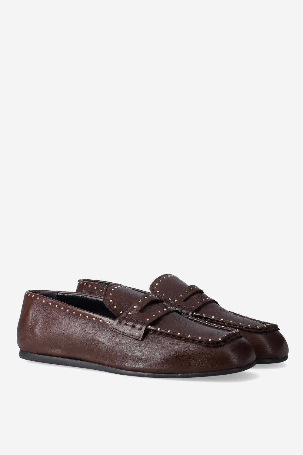 Bardot studded leather loafers