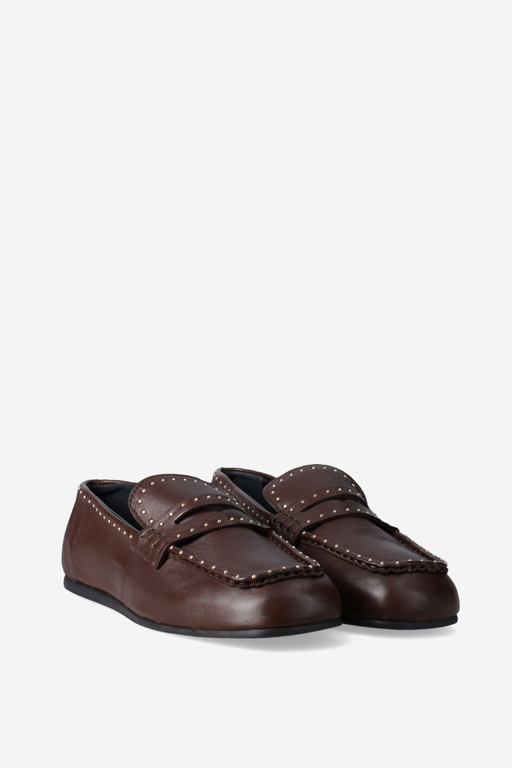 Bardot studded leather loafers