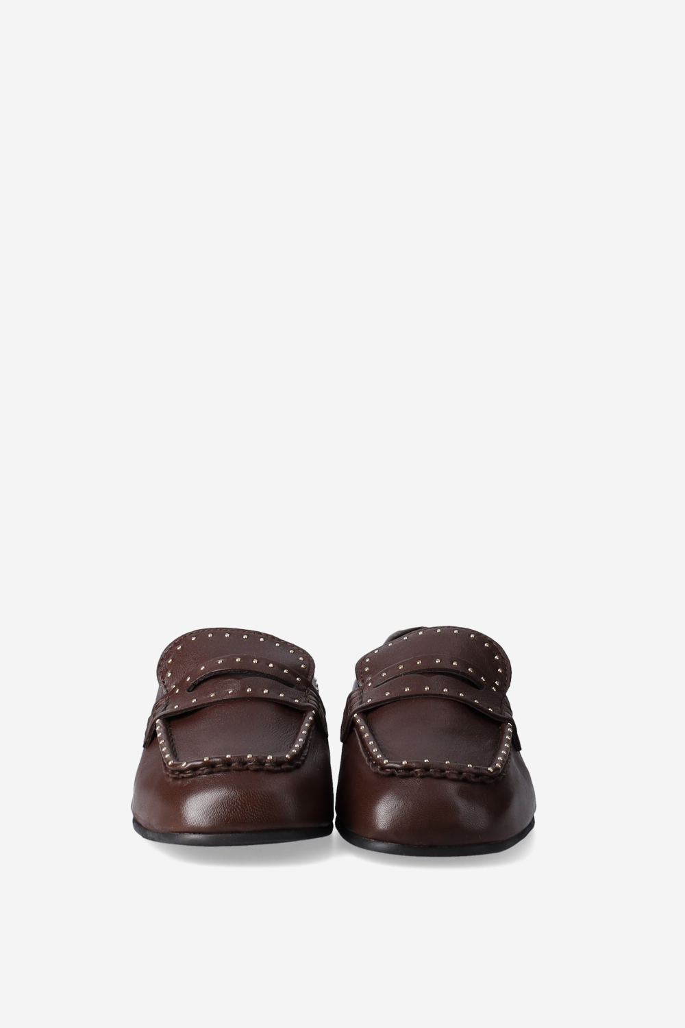 Bardot studded leather loafers