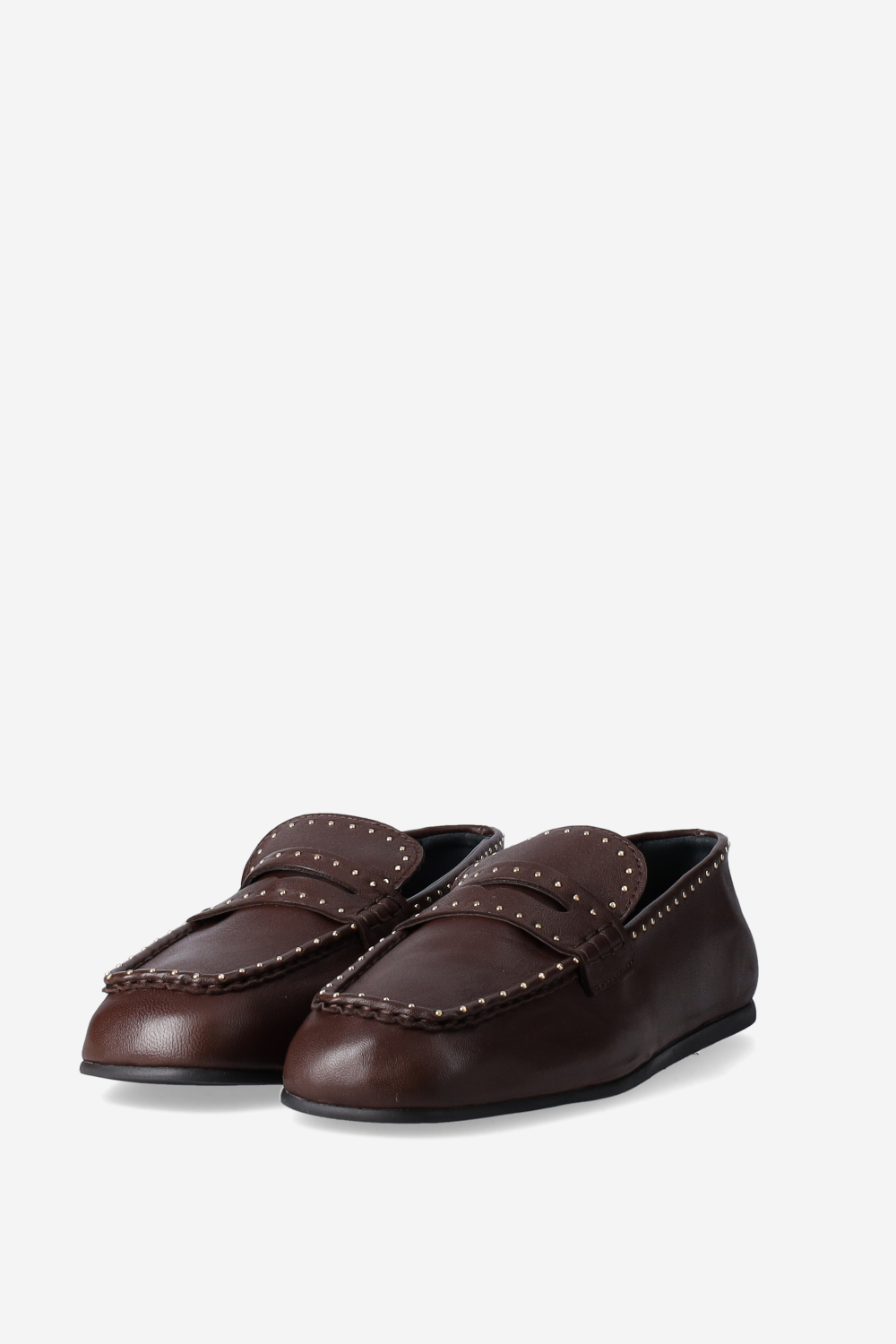 Bardot studded leather loafers