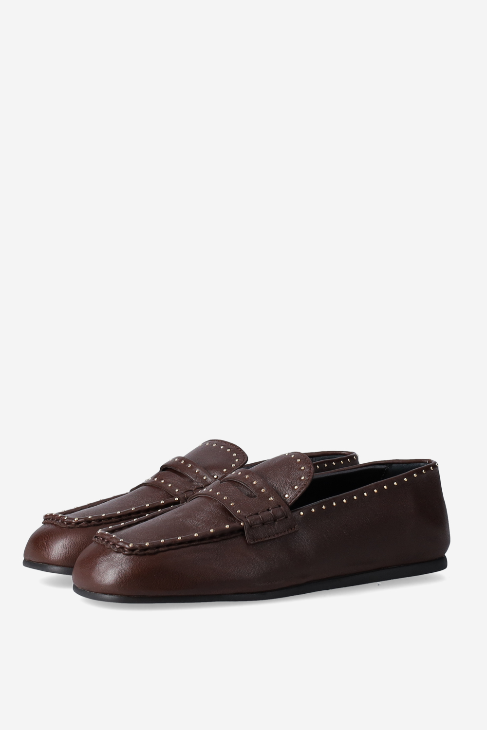 Bardot studded leather loafers
