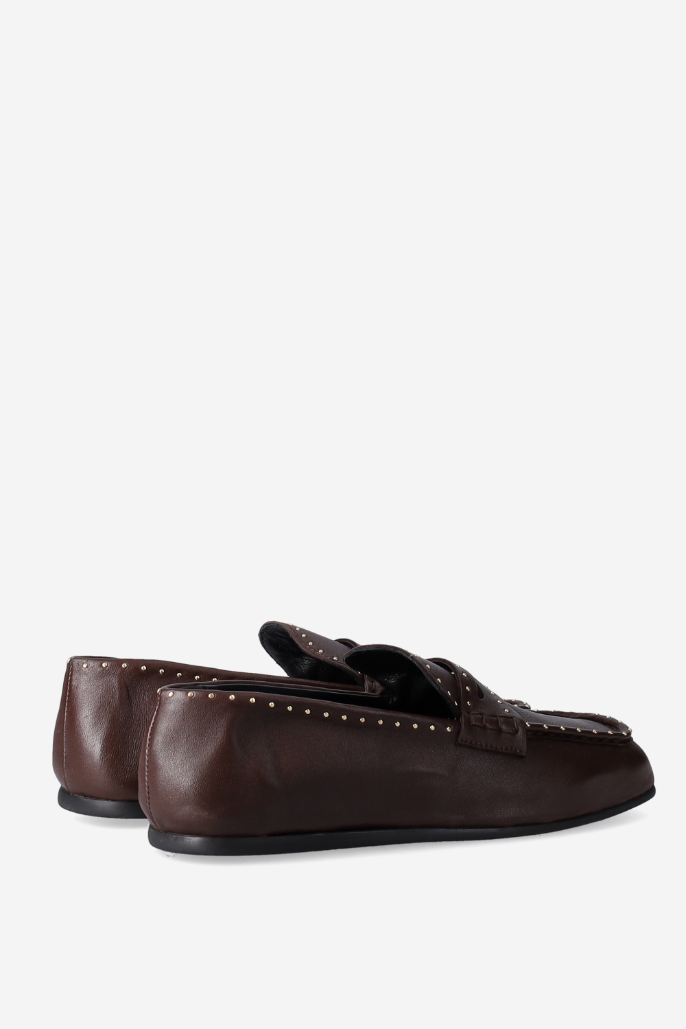 Bardot studded leather loafers