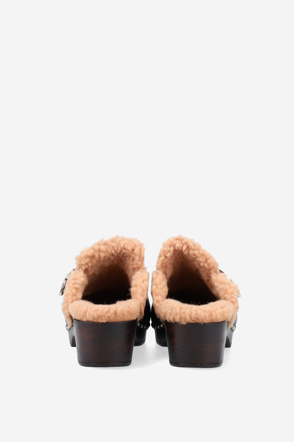 Cortina fur leather clogs