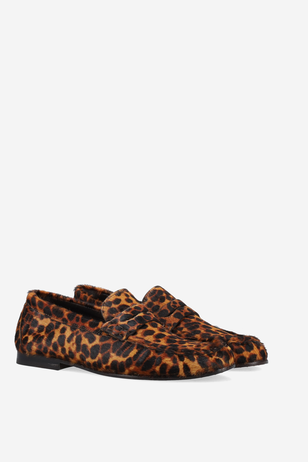 Penny wrinkle pony-hair loafers