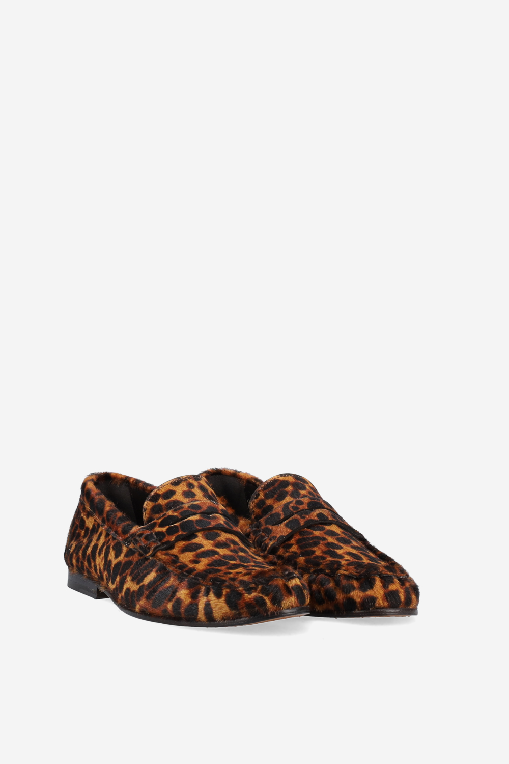Penny wrinkle pony-hair loafers