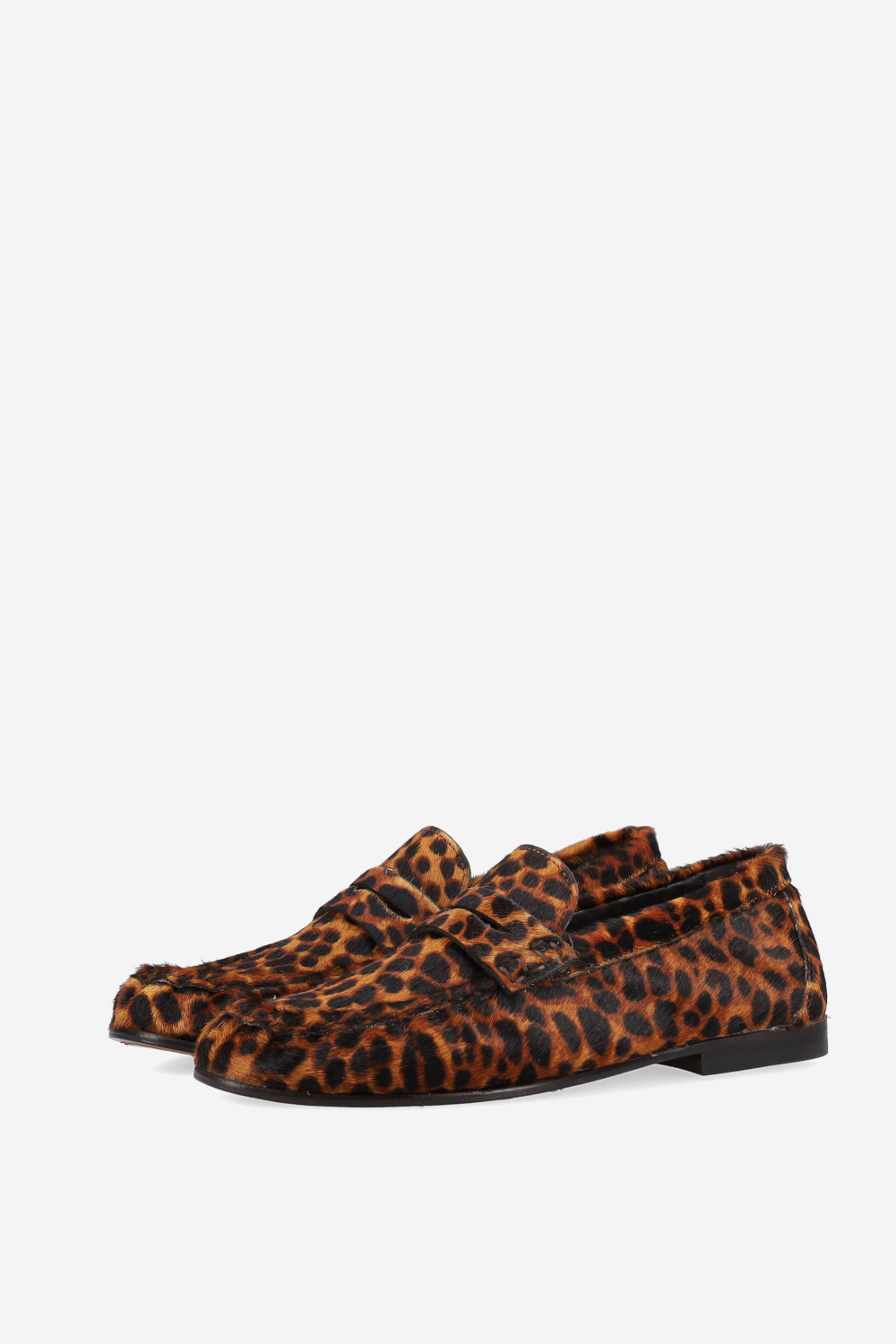Penny wrinkle pony-hair loafers