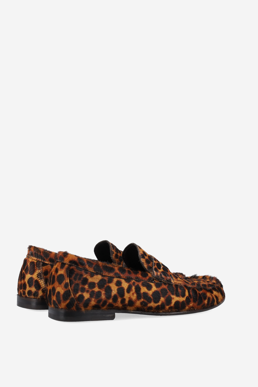 Penny wrinkle pony-hair loafers