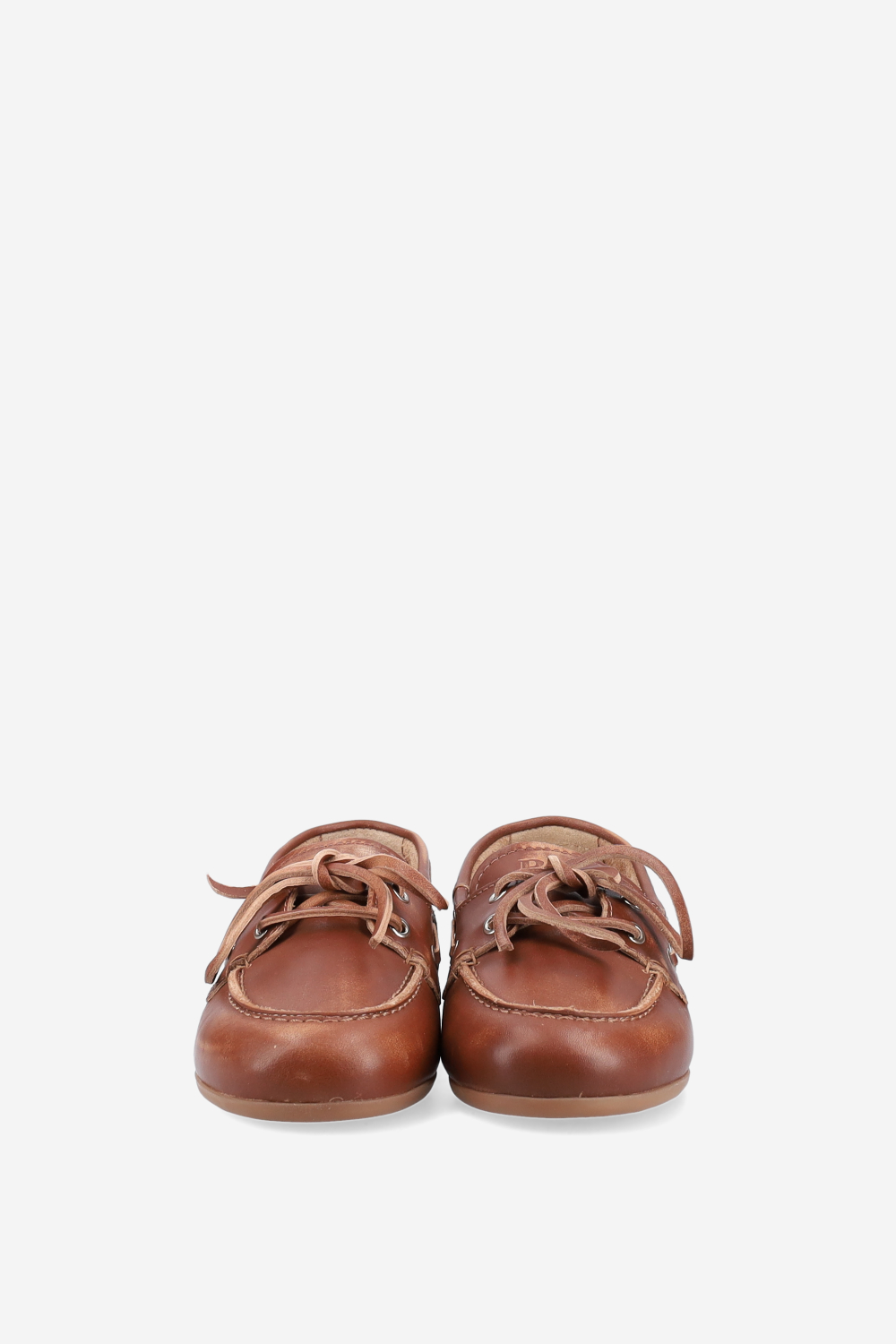 Brushed leather boat loafers