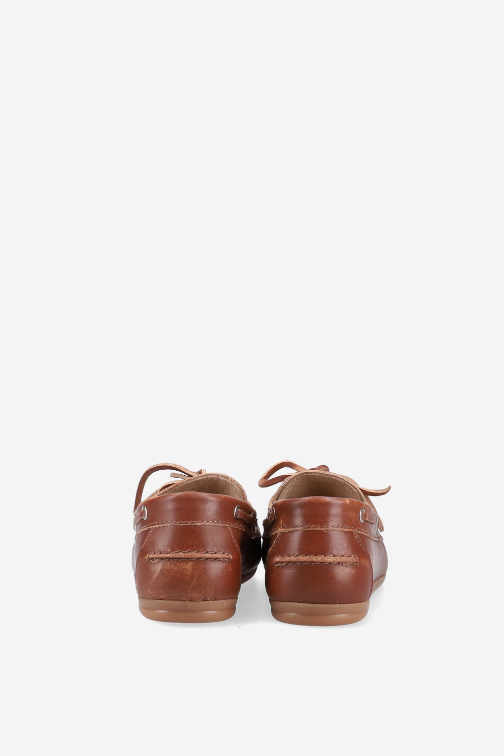 Brushed leather boat loafers