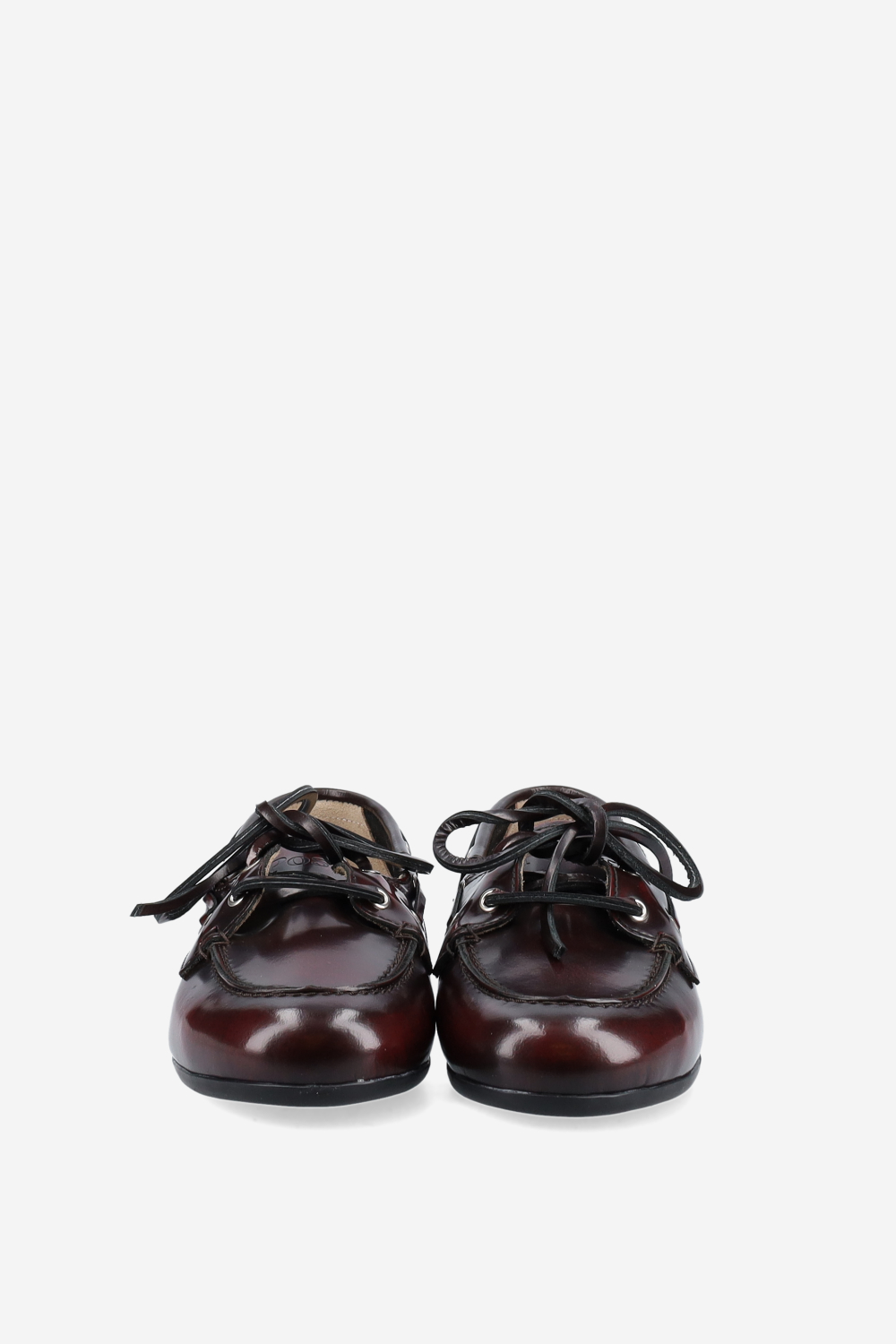 Brushed leather boat loafers