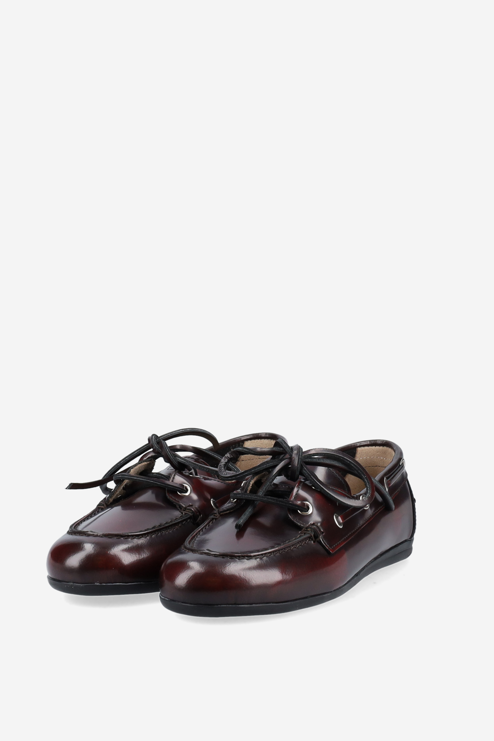 Brushed leather boat loafers