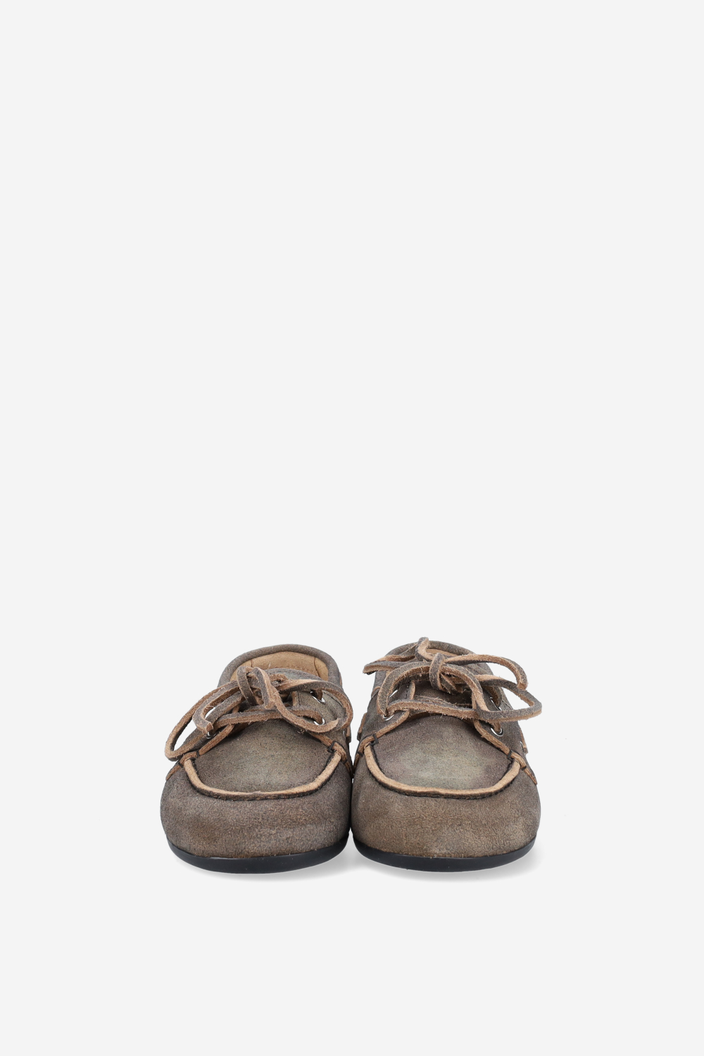 Brushed suede boat loafers