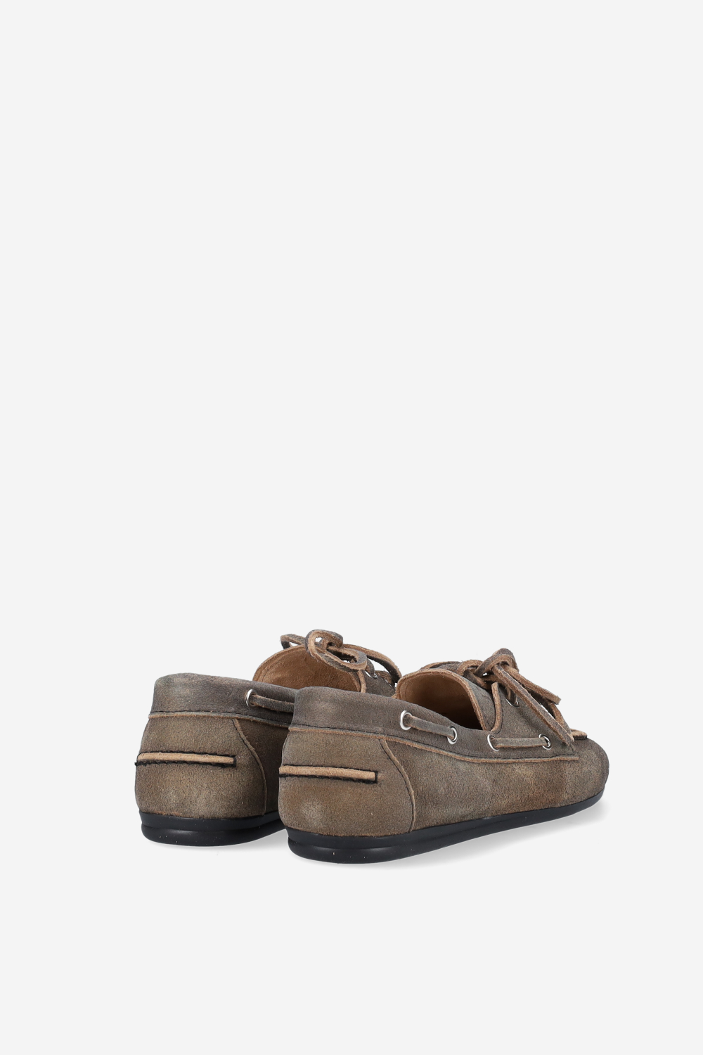Brushed suede boat loafers