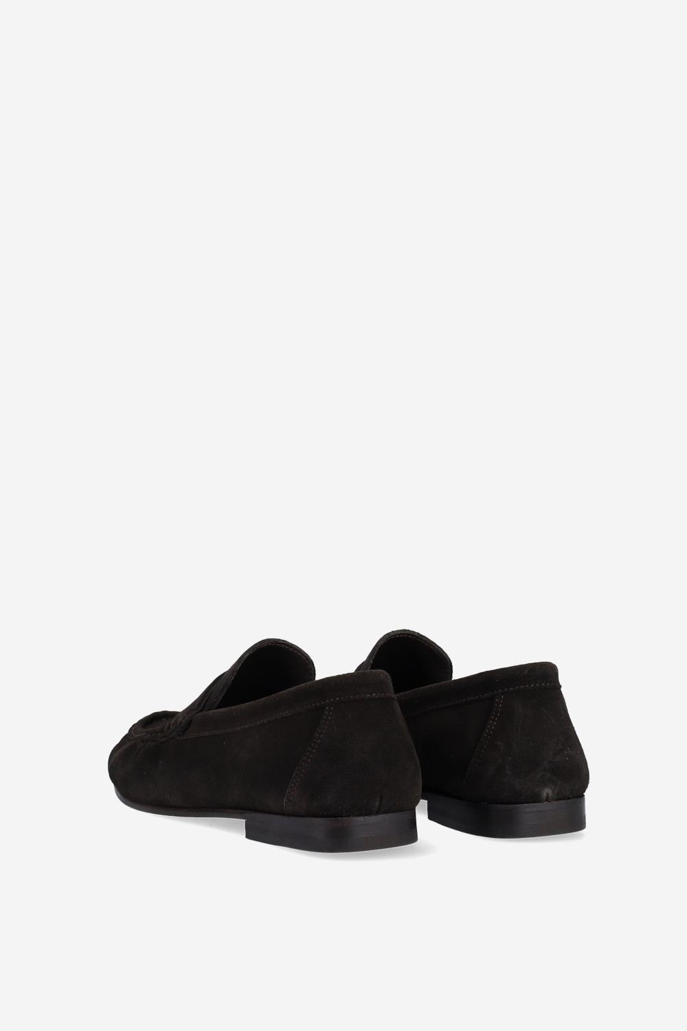 Penny wrinkle suede loafers
