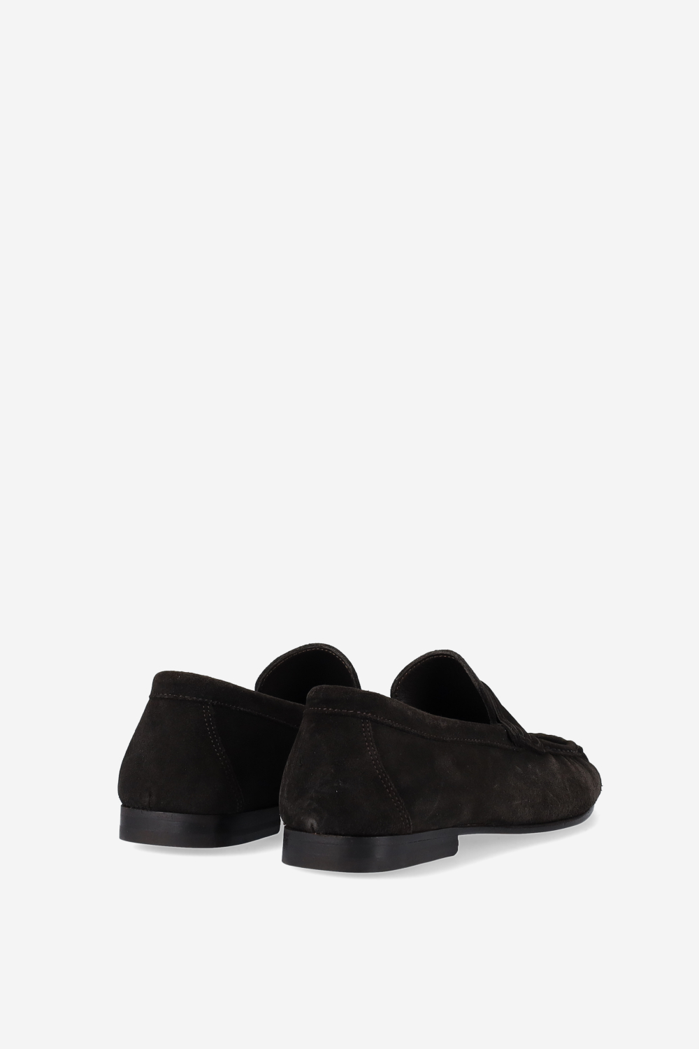 Penny wrinkle suede loafers