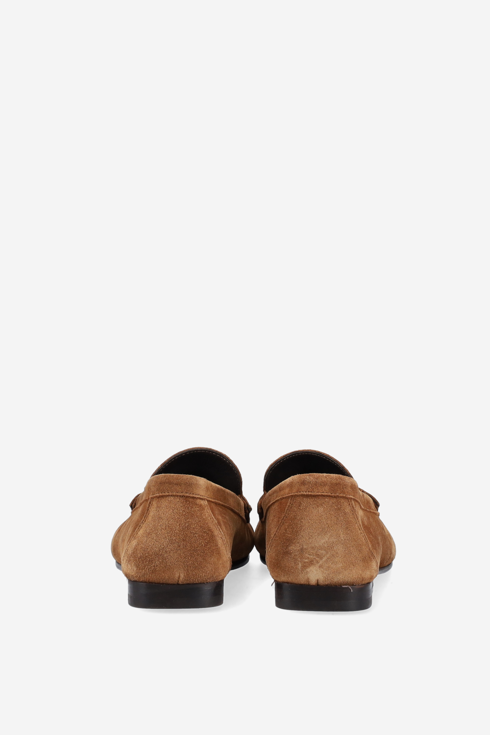 Penny wrinkle suede loafers