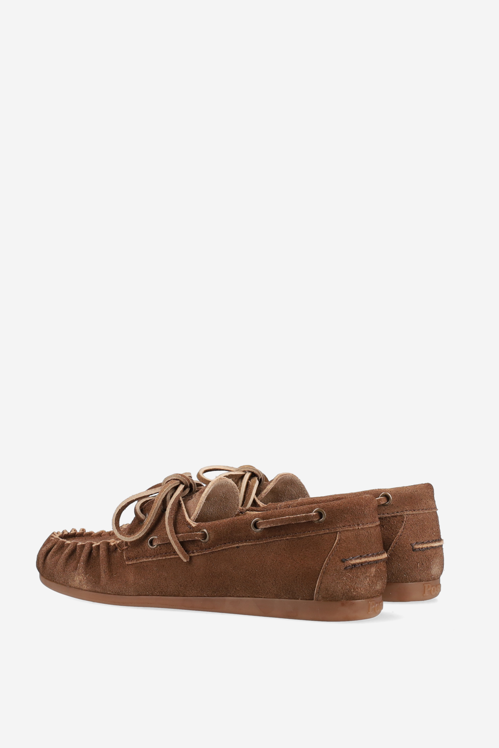 Boat wrinkle brushed suede loafers