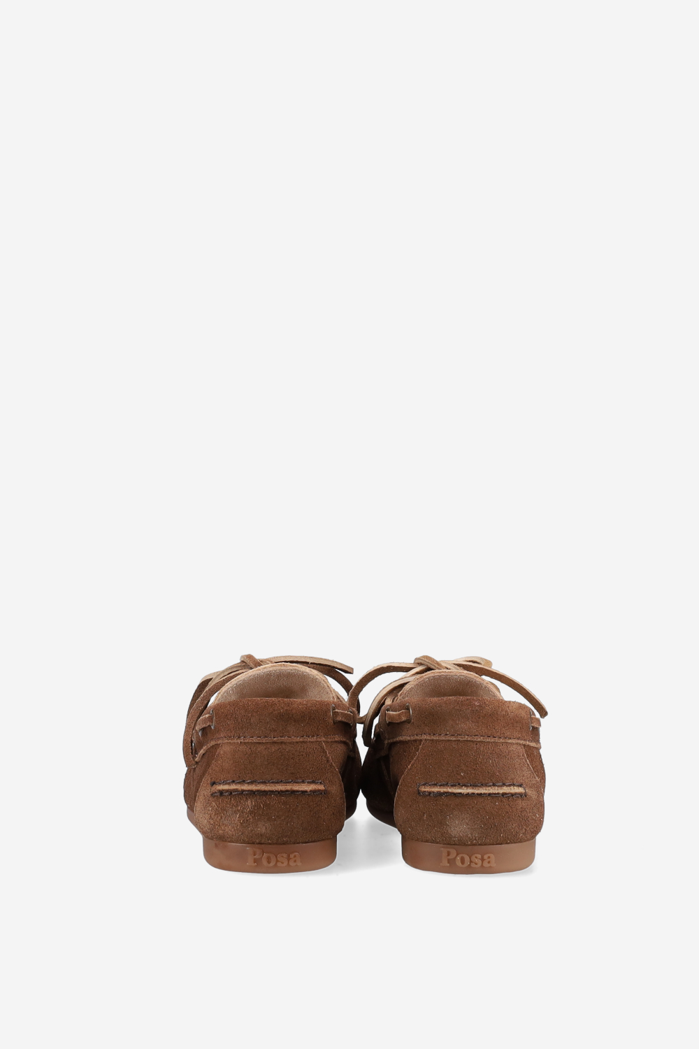 Boat wrinkle brushed suede loafers