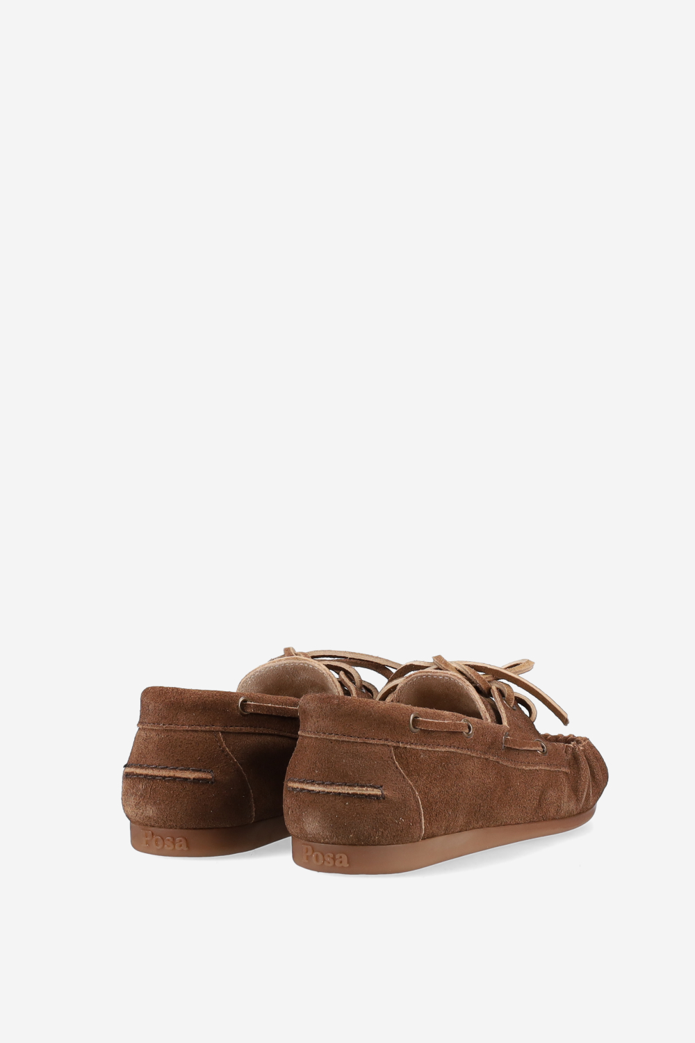 Boat wrinkle brushed suede loafers