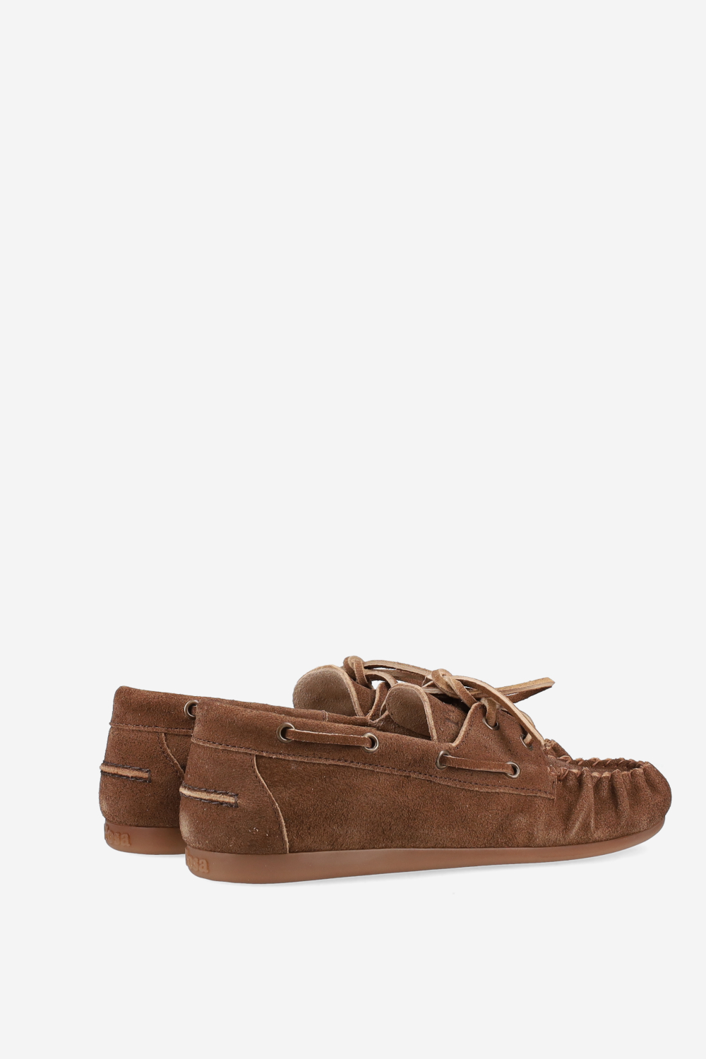 Boat wrinkle brushed suede loafers