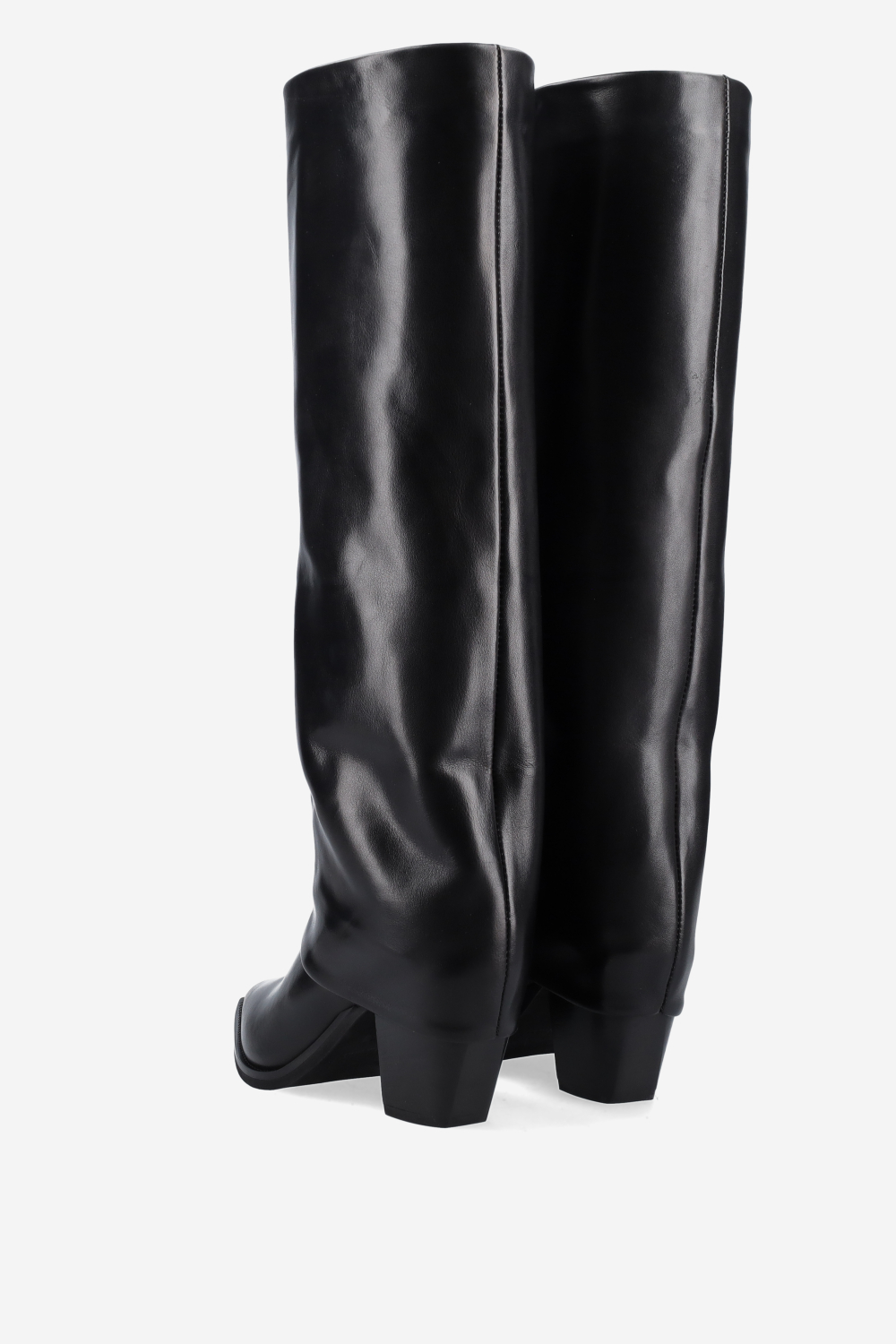 Fold-over leather boots