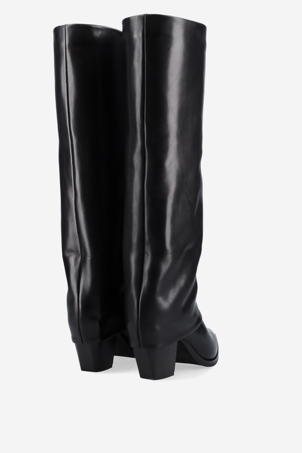 Fold-over leather boots