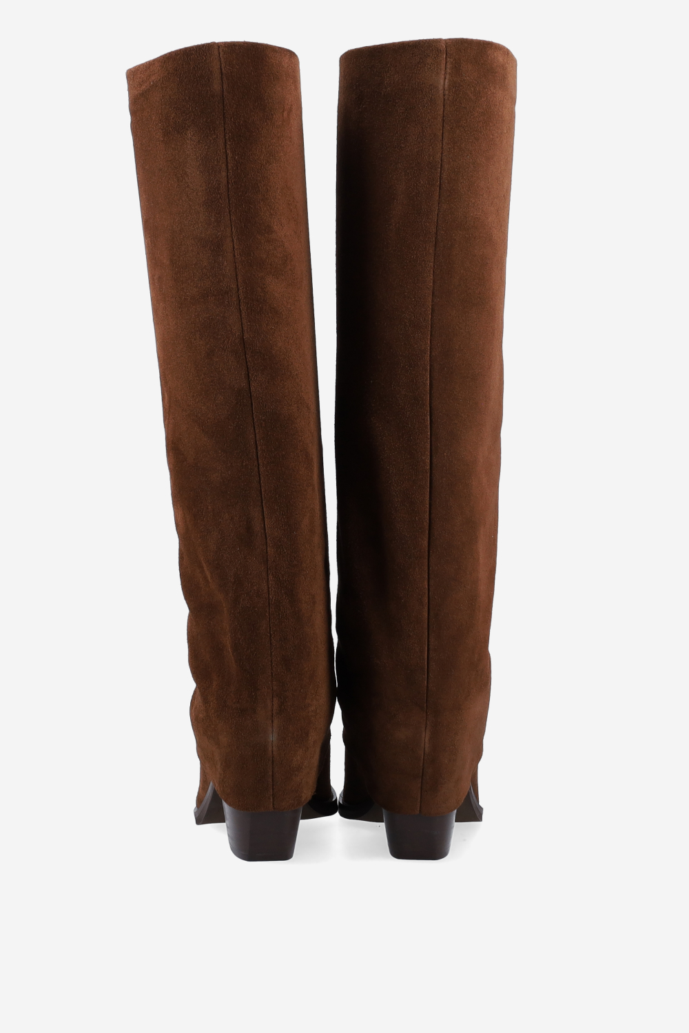 Fold-over suede boots