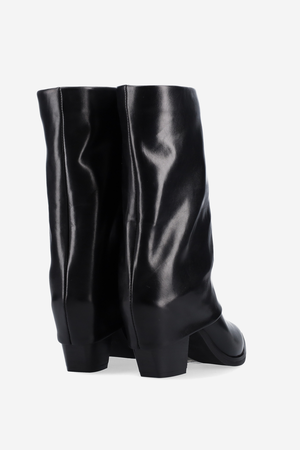 Fold-over leather boots