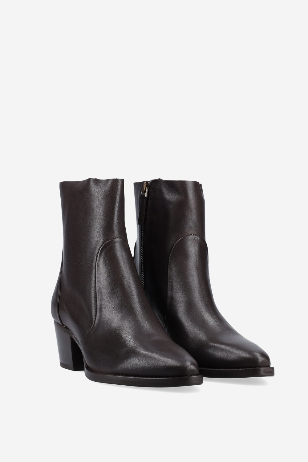 Leather ankle boots