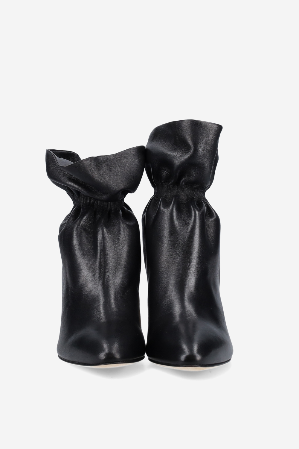 Wrinkle leather ankle boots