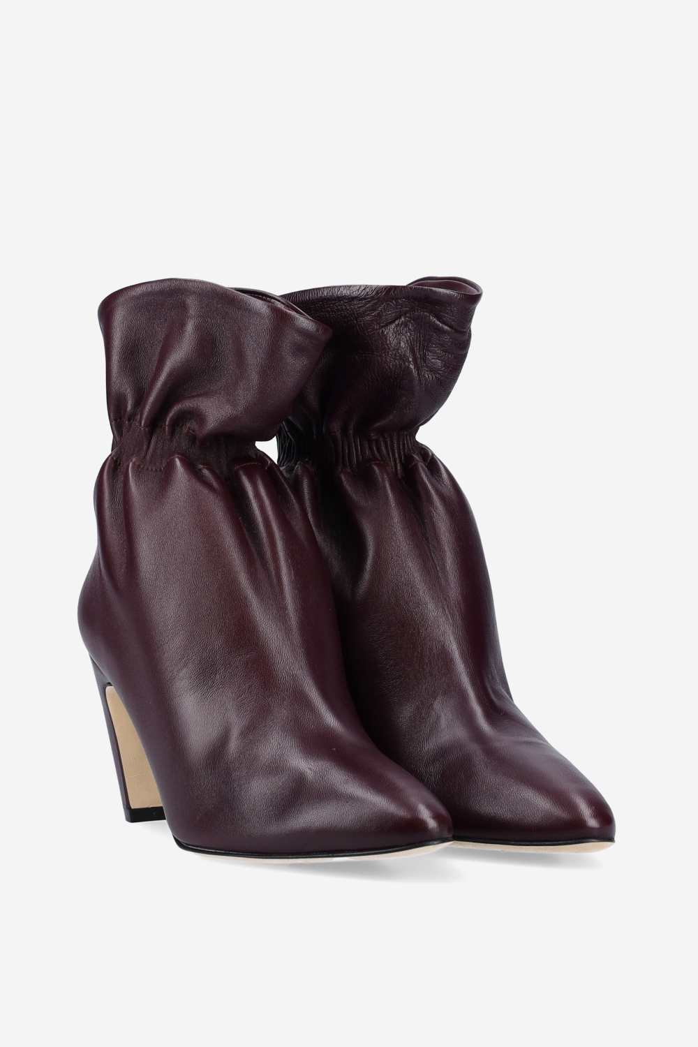 Wrinkle leather ankle boots