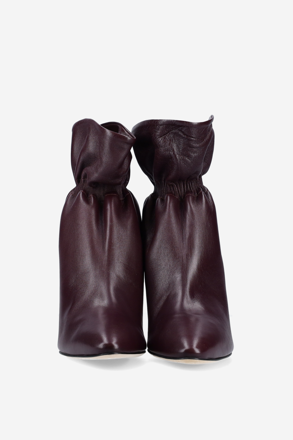 Wrinkle leather ankle boots