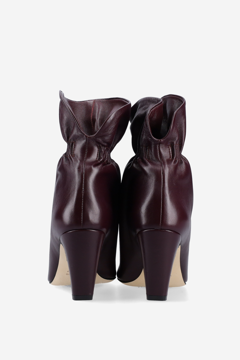 Wrinkle leather ankle boots