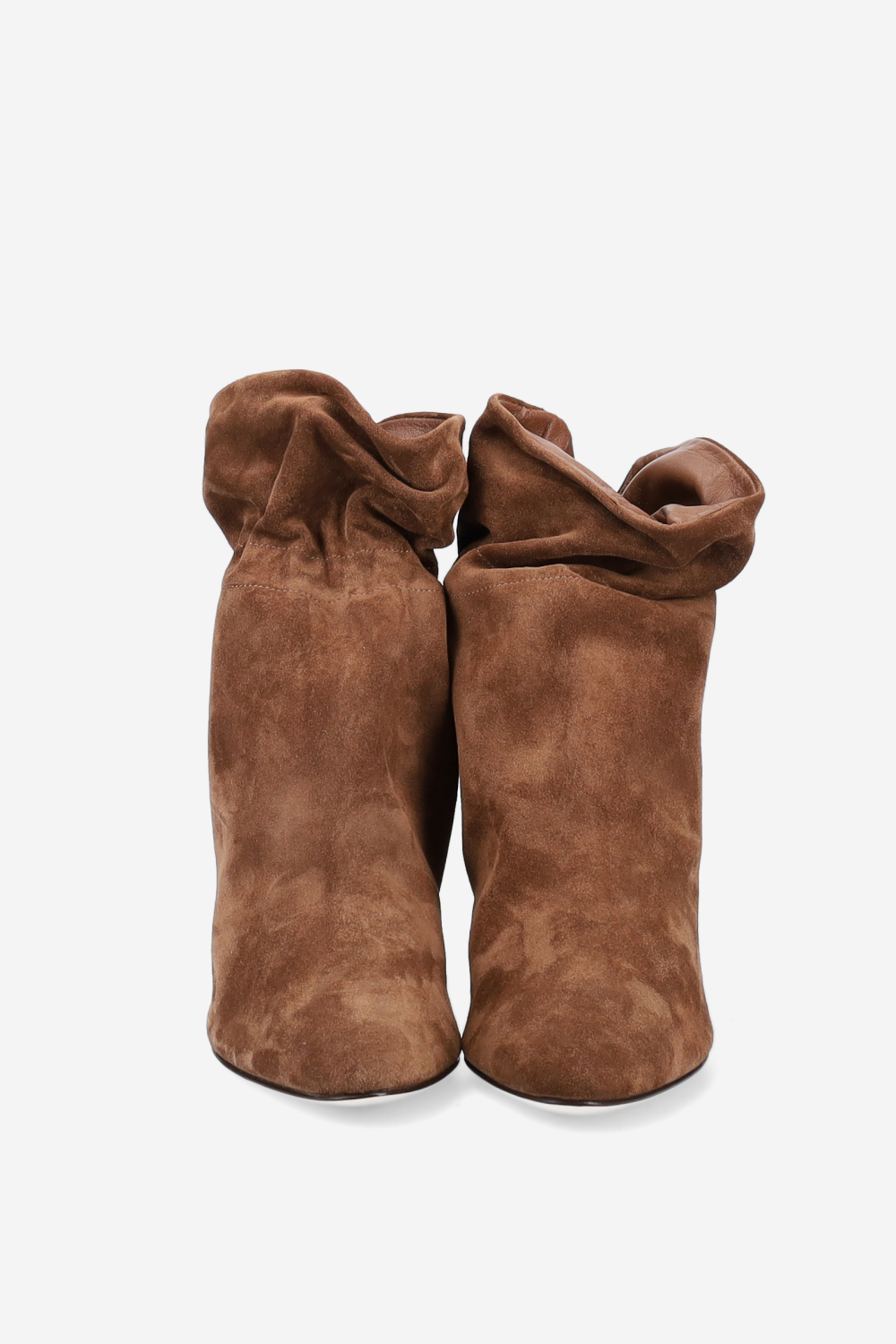 Wrinkle suede ankle boots