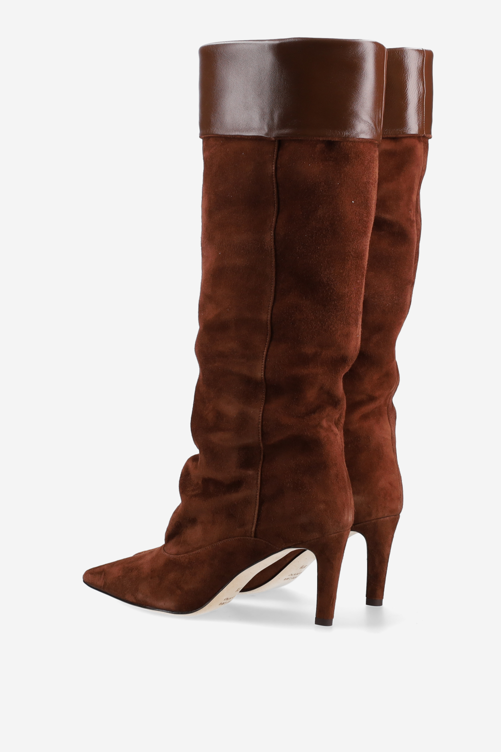 Fold-over suede boots