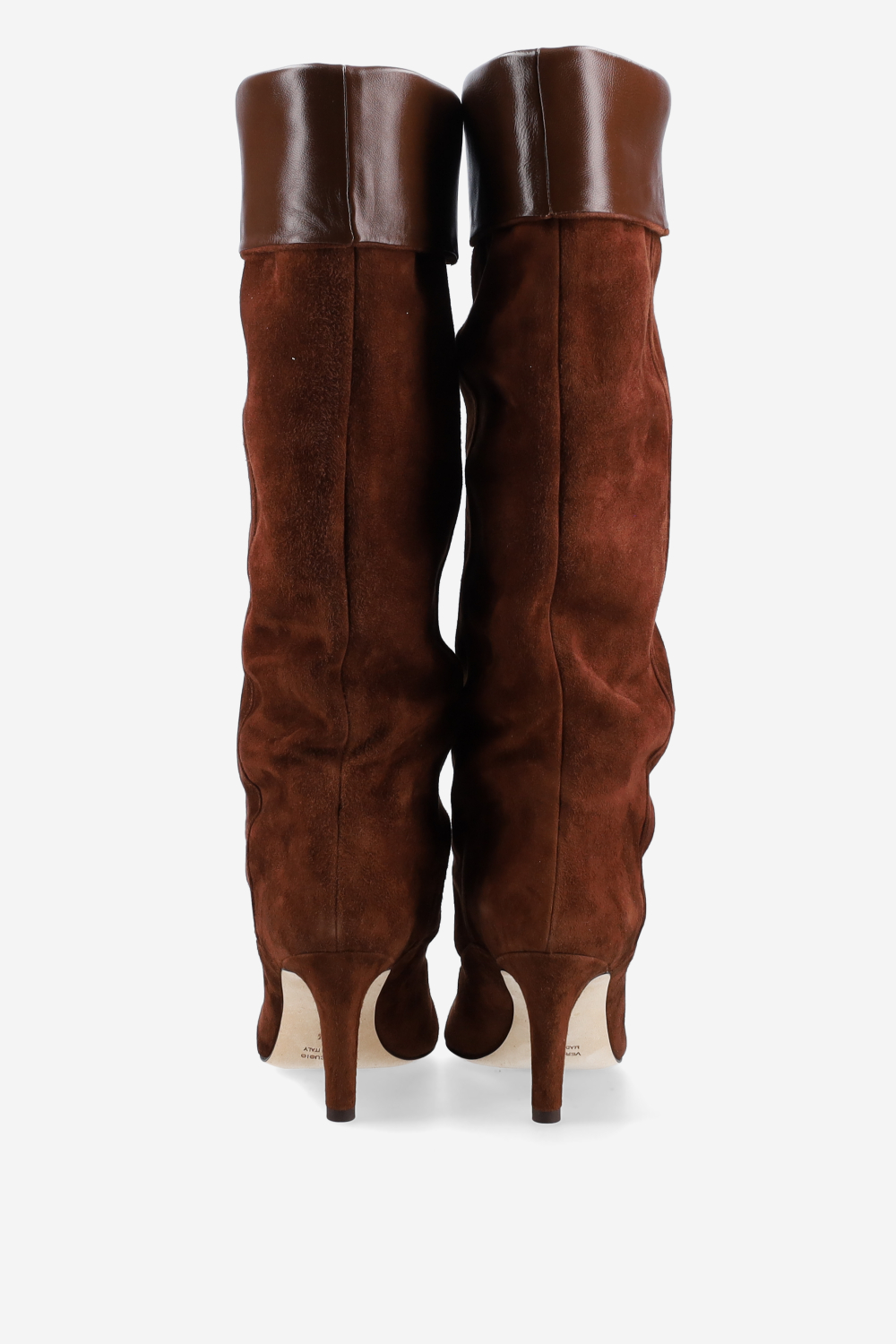 Fold-over suede boots