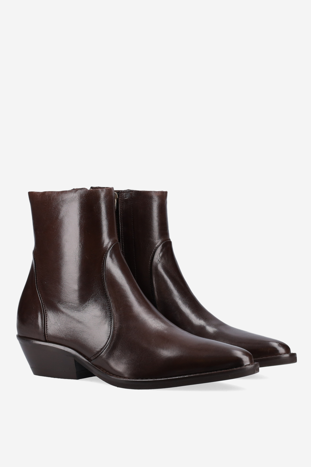 Leather ankle boots