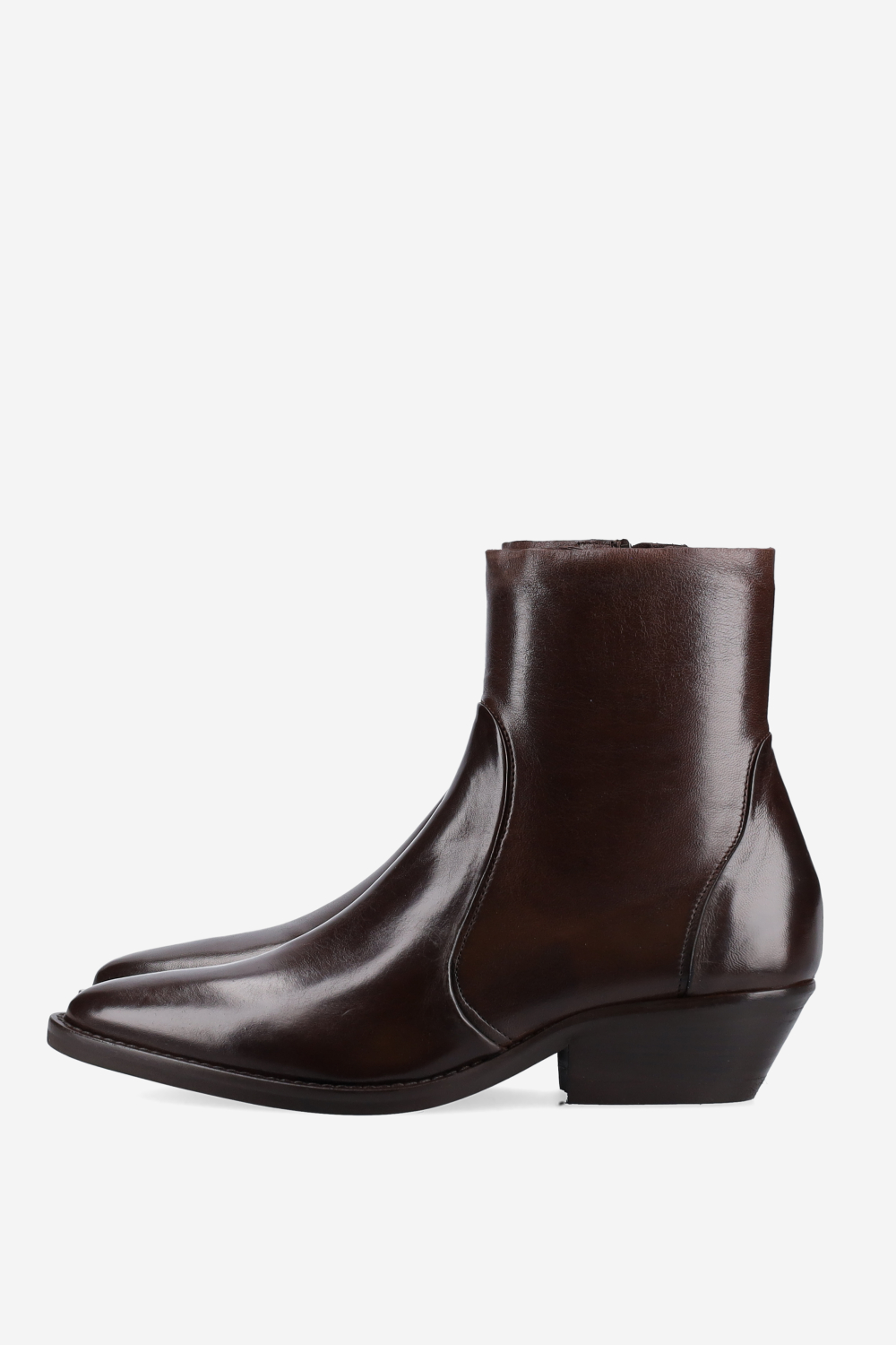 Leather ankle boots