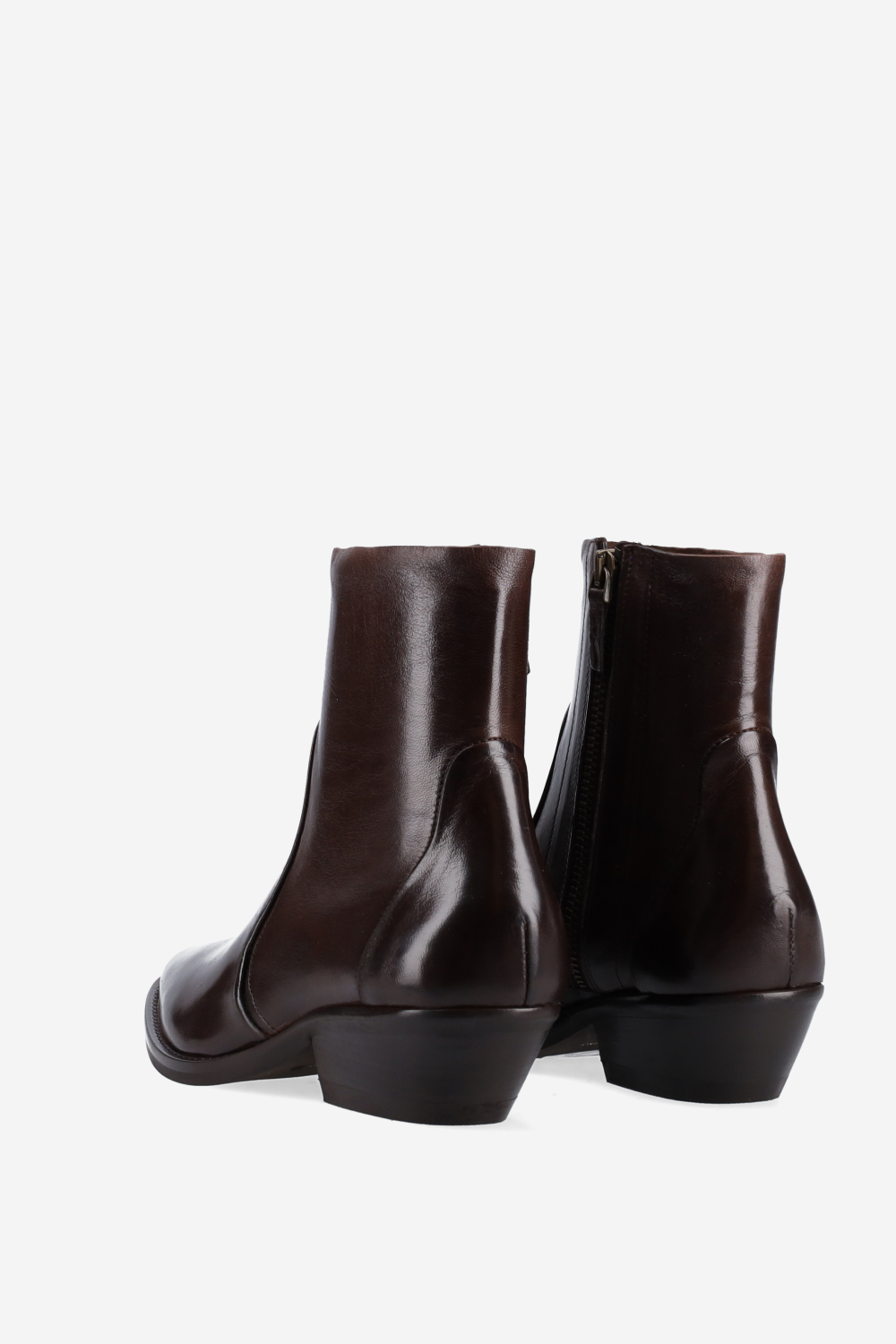 Leather ankle boots