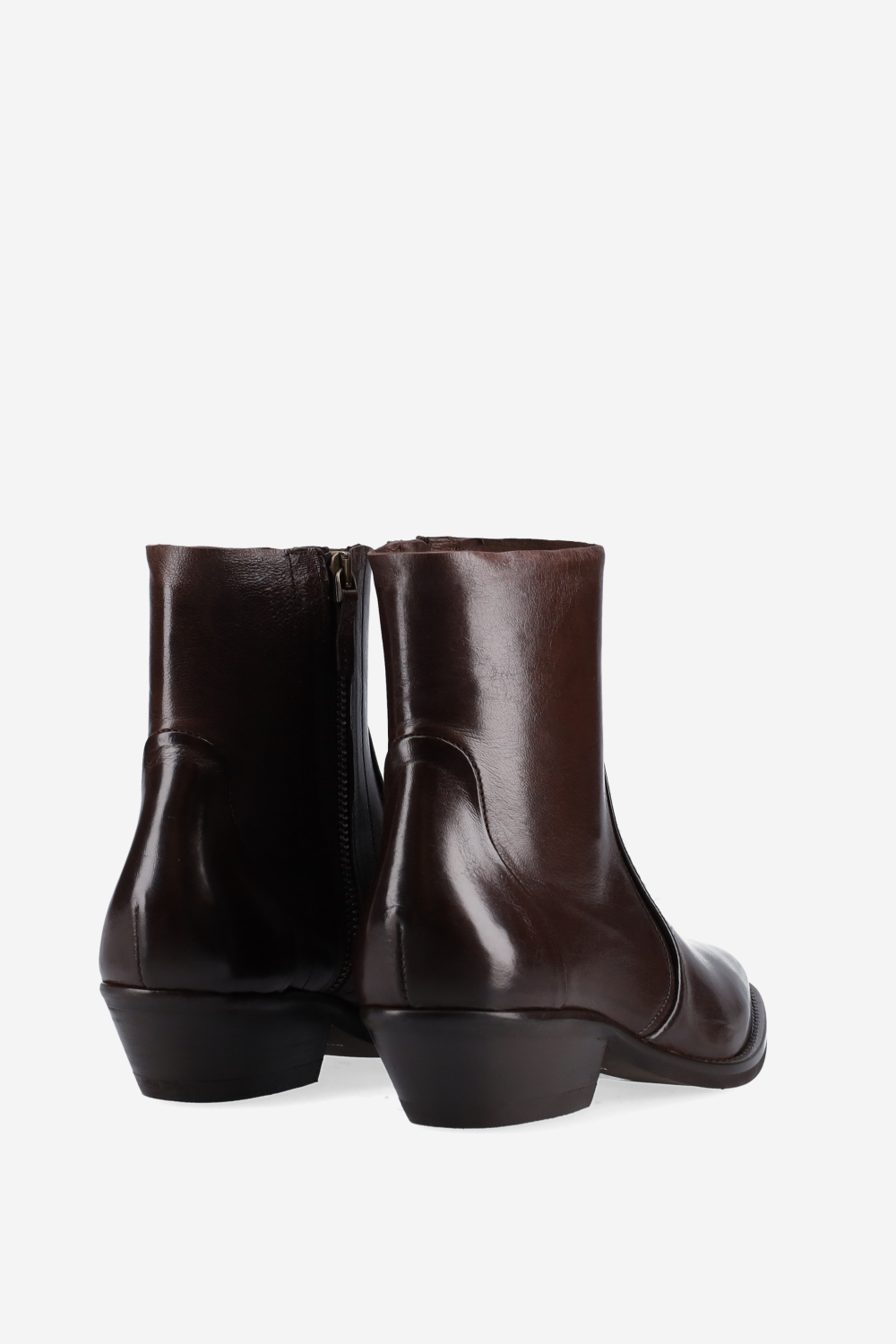 Leather ankle boots