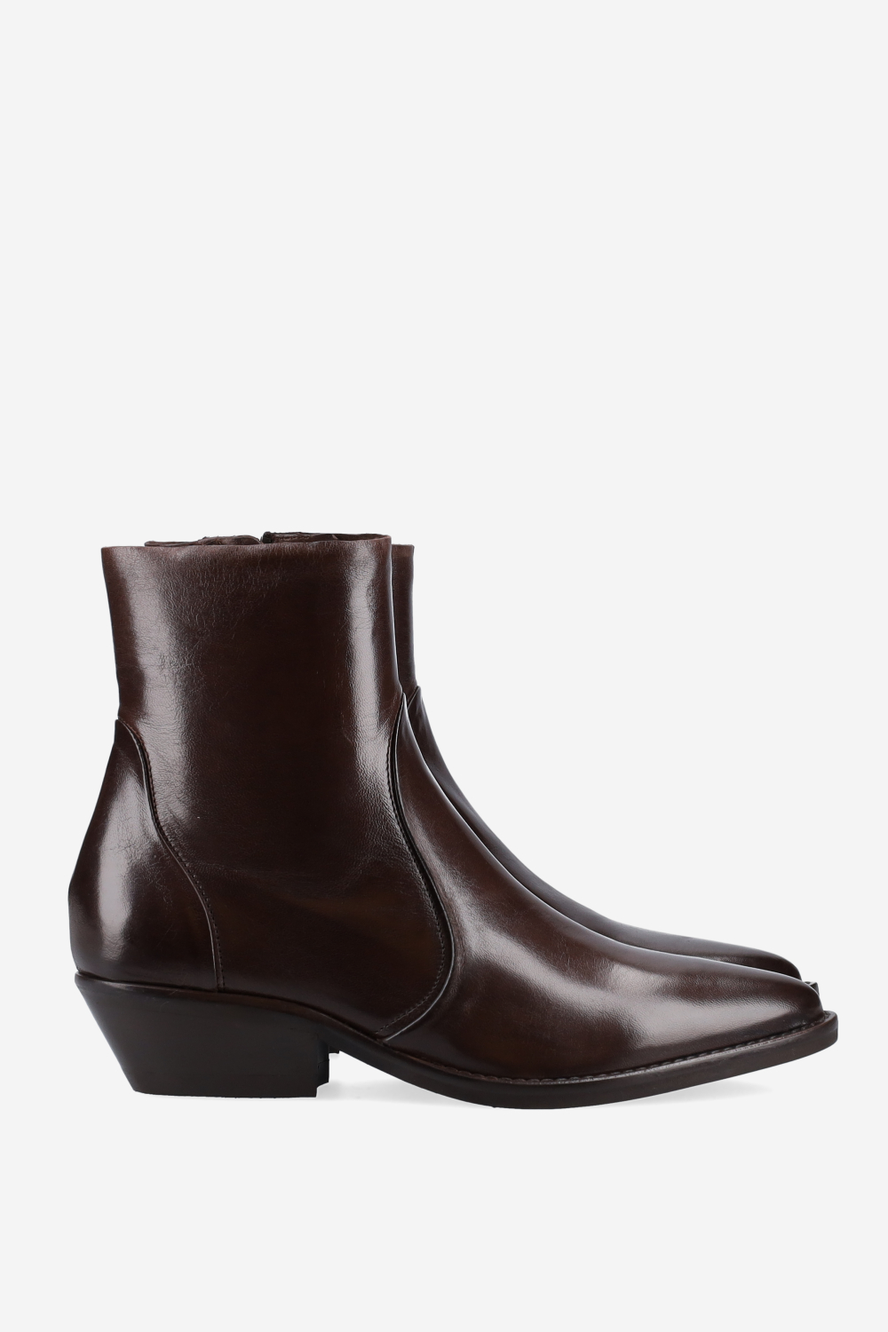 Leather ankle boots