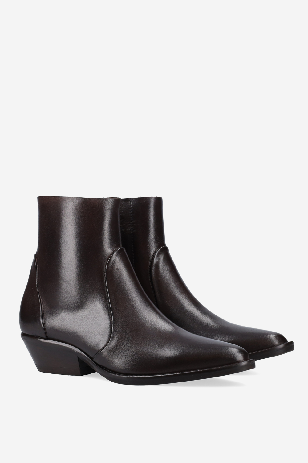 Leather ankle boots