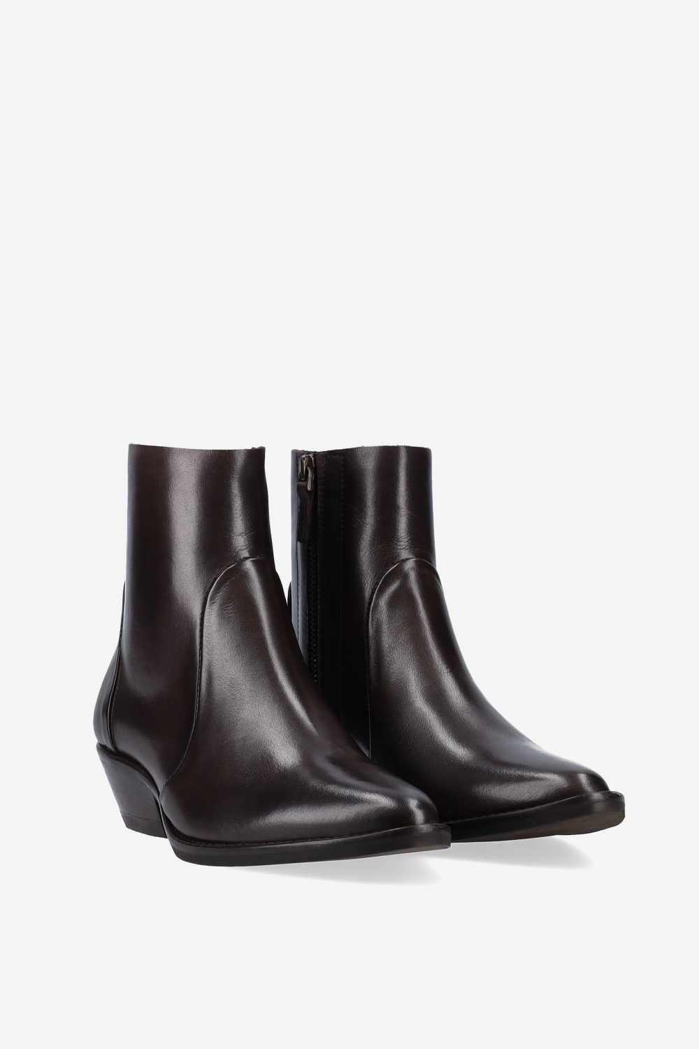 Leather ankle boots