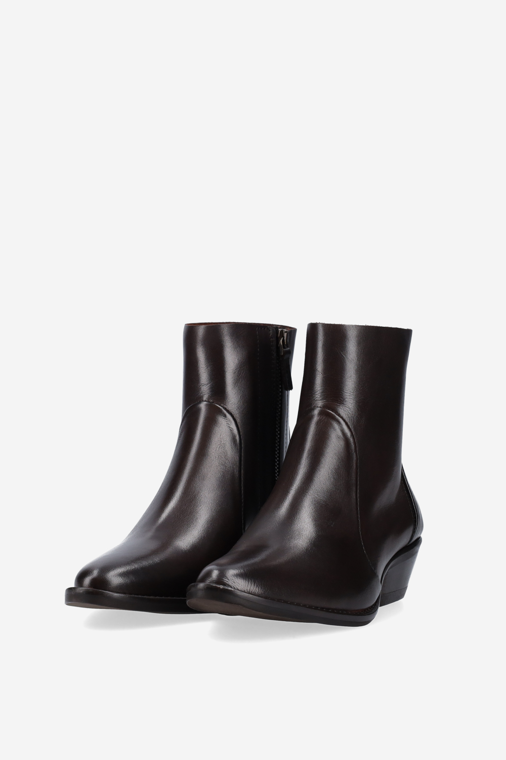 Leather ankle boots