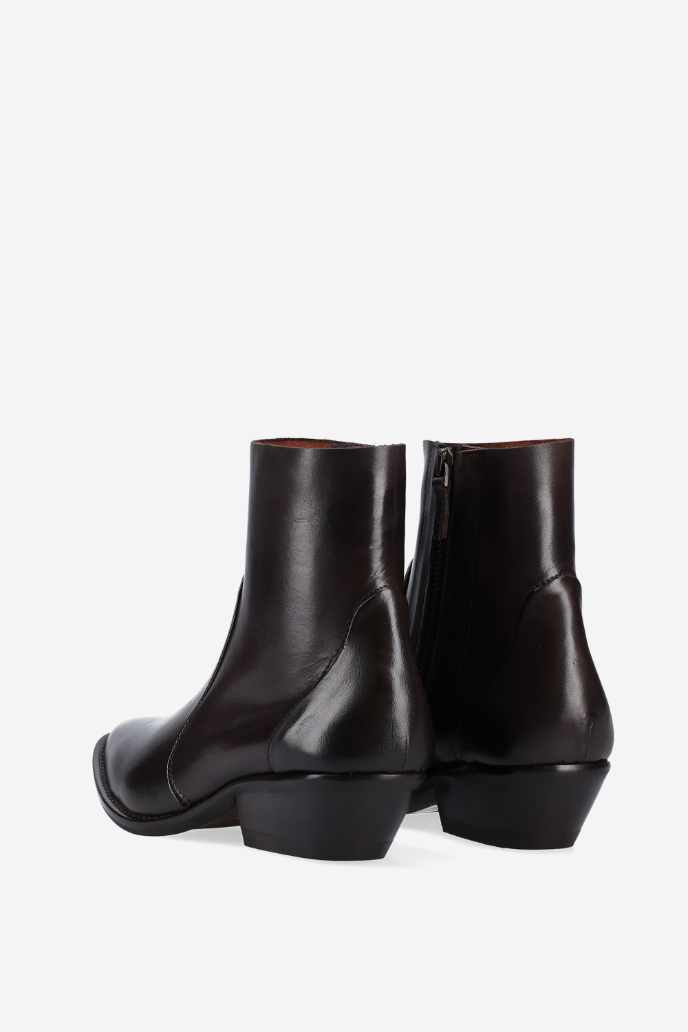 Leather ankle boots
