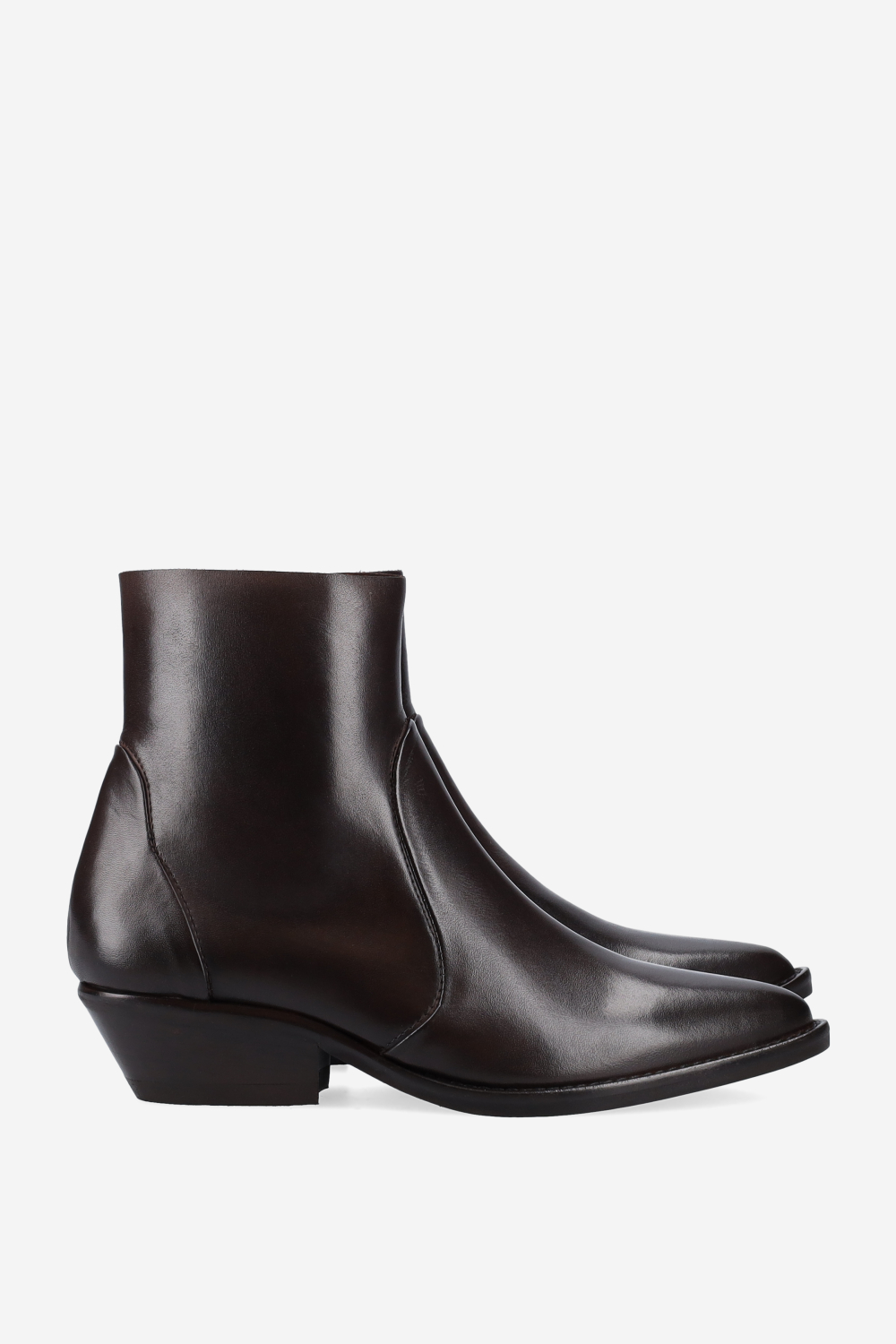 Leather ankle boots