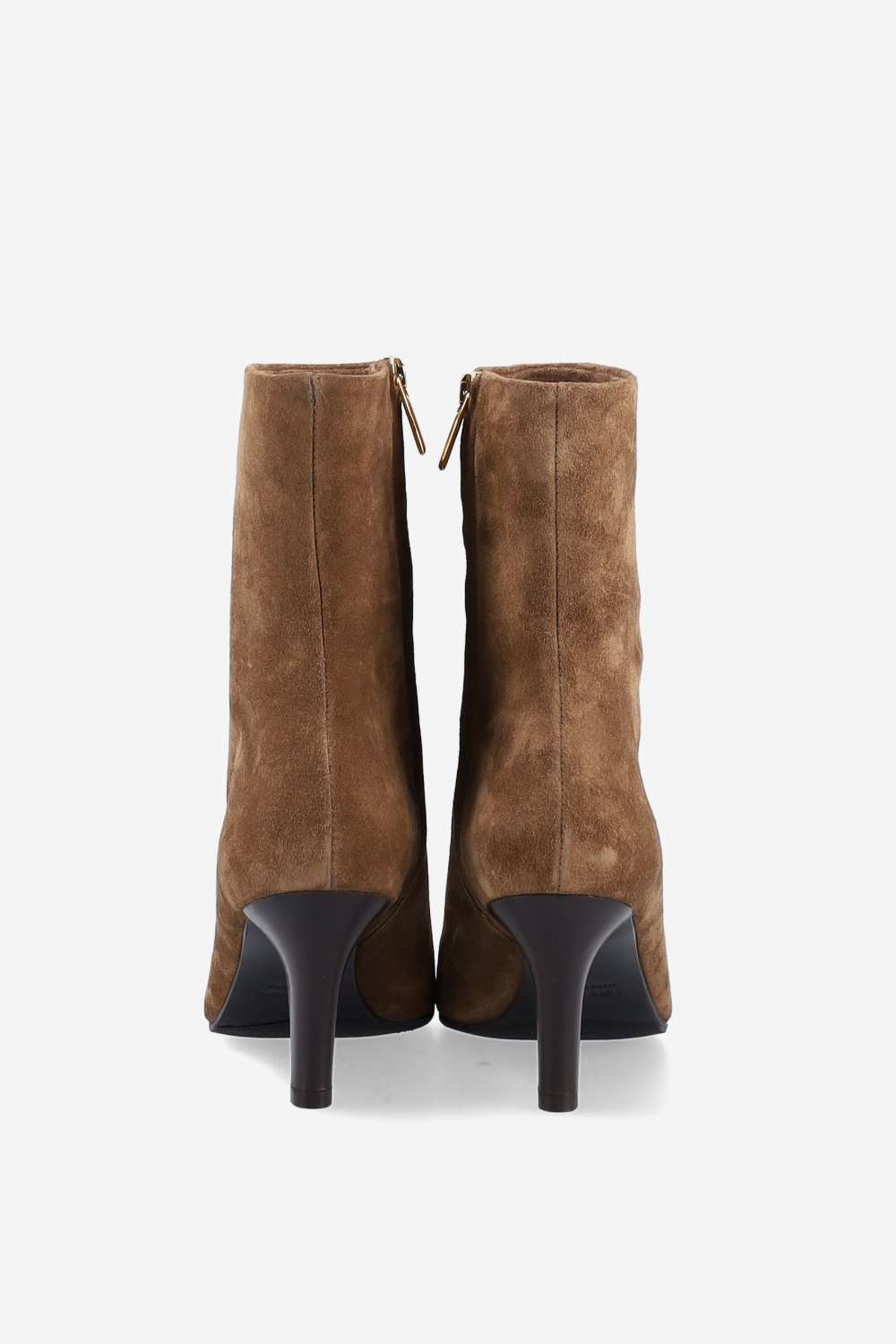 Zipped suede ankle boots