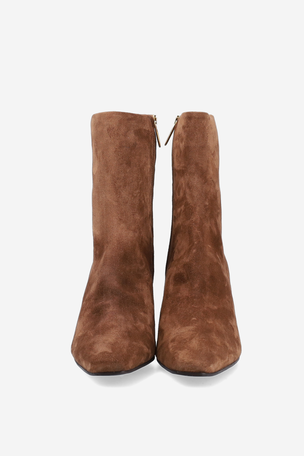 Zipped suede ankle boots