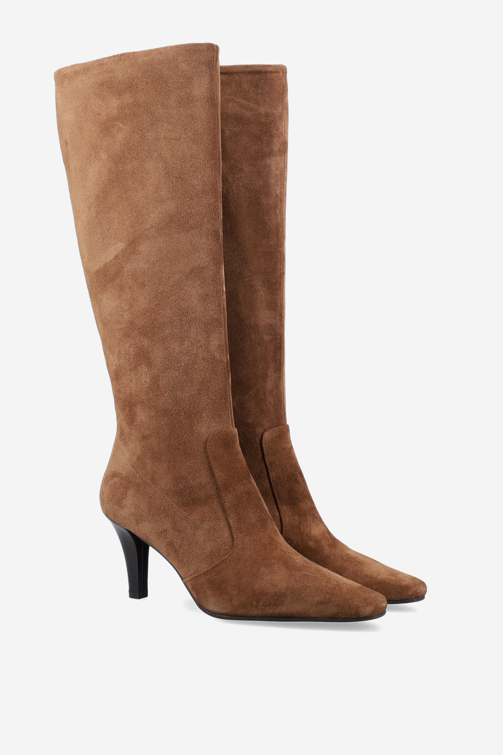 Pointed-toe suede boots